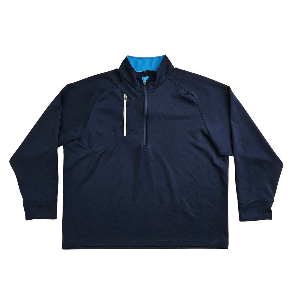 Zero Restriction (Mens XXL) Tour Series Pullover 1/4 Zip Navy Blue Golf‎ Stretch
